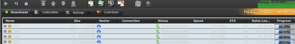 uploady download speed